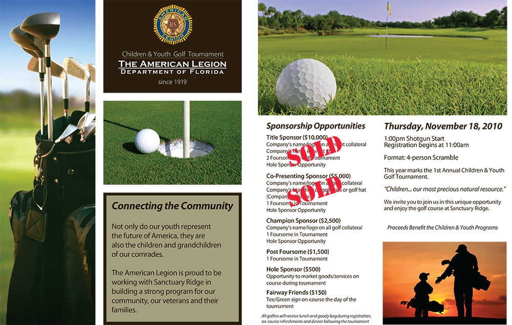 Children & Youth Golf Tourney Brochure - Inside