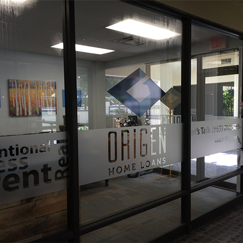 Origen Home Loans Storefront Graphics