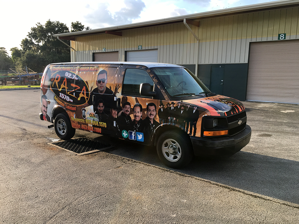 La Raza Radio Van Wrap