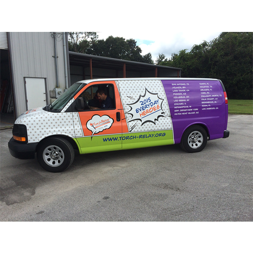 Torch Relay Van Wrap.